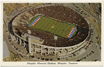 Aerial view of Memphis Memorial Stadium, circa 1970
