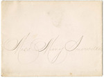 Party invitation, to Mary Snowden, Peabody Hotel, Memphis, TN, 1872 December 27
