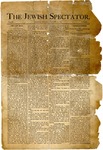 The Jewish Spectator, Memphis, 1:1, 1885