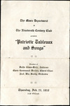 Nineteenth Century Club music program, Memphis, 1918