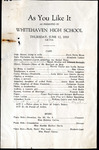 Whitehaven High School, Memphis, play program, 1919