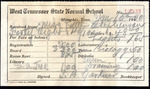 West Tennessee State Normal School student fee receipt, 1920
