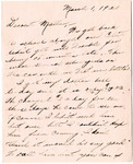 West Tennessee State Normal School, Memphis, student letter, 1920