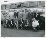 Alfred L. Whitman with members of the Cotton Carnival Good Will Tour, 1948