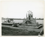 Image of the Memphis Cotton Carnival royal barge, 1949