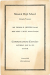 Messick High School, Memphis, commencement program, 1953