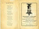 Grand Army of the Republic memorial service program, Memphis, 1906