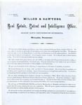 Miller and Sawyers flyer, Memphis, 1860