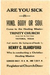 Henry Blandford, Victoria, Texas, flyer, 1921