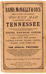 Rand, McNally Pocket Map of Tennessee, 1891