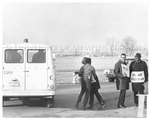 Striking Memphis sanitation workers confront strike-breakers, 1968