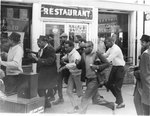 Street scene during the Memphis sanitation workers' strike, 1968