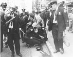 Injured Memphis Policeman during Sanitation Workers Strike, 1968