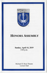 2019 April 14, University of Memphis Honors Assembly programs