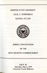 1979 May,  Memphis State University Cecil C. Humphreys School of Law commencement
