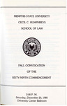 1980 December, Memphis State University Cecil C. Humphreys School of Law commencement