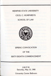 1980 May, Memphis State University Cecil C. Humphreys School of Law commencement