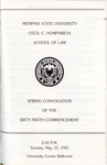 1981 May, Memphis State University Cecil C. Humphreys School of Law commencement