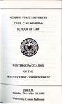 1982 December, Memphis State University Cecil C. Humphreys School of Law commencement