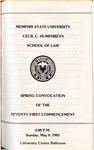1983 May, Memphis State University Cecil C. Humphreys School of Law commencement