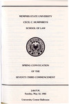 1985 May, Memphis State University Cecil C. Humphreys School of Law commencement,