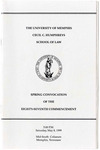 1999 May, University of Memphis Cecil C. Humphreys School of Law commencement