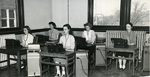 Memphis State University students using typewriters, 1950s