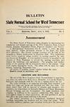 1912 August, West Tennessee State Normal School bulletin