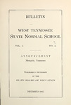 1912 December, West Tennessee State Normal School bulletin