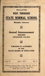 1915 July, West Tennessee State Normal School bulletin