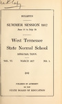 1917 March, West Tennessee State Normal School bulletin