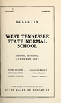 1922 November, West Tennessee State Normal School bulletin