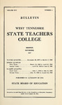 1927 November, West Tennessee State Teachers College bulletin