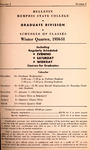 1950-1951 Winter, Memphis State College bulletin