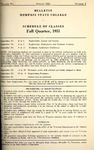 1951 August, Memphis State College bulletin