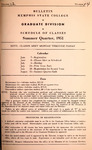 1951 Summer, Memphis State College bulletin