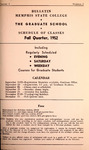 1952 Fall, Memphis State College, bulletin