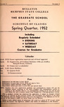 1952 Spring, Memphis State College bulletin