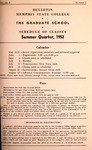 1952 Summer, Memphis State College bulletin