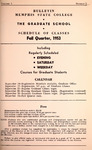 1953 Fall, Memphis State College bulletin