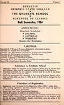 1956 Fall, Memphis State College bulletin