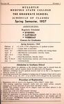 1957 Spring, Memphis State University bulletin