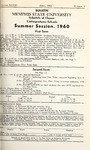 1960 April, Memphis State University bulletin