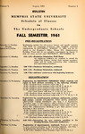 1961 August, Memphis State University bulletin