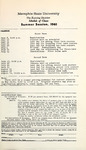 1961 Summer, Memphis State University bulletin