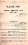 1963 April, Memphis State University bulletin