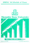 1986 Spring, Memphis State University schedule of classes