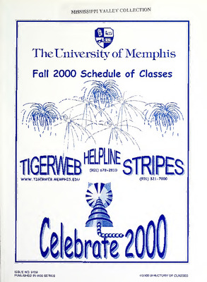 "2000 Fall, University of Memphis schedule of classes"
