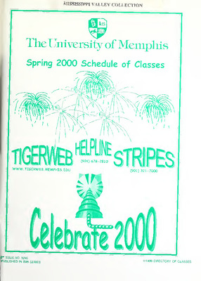 "2000 Spring, University of Memphis schedule of classes"