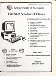 2002 Fall, University of Memphis schedule of classes